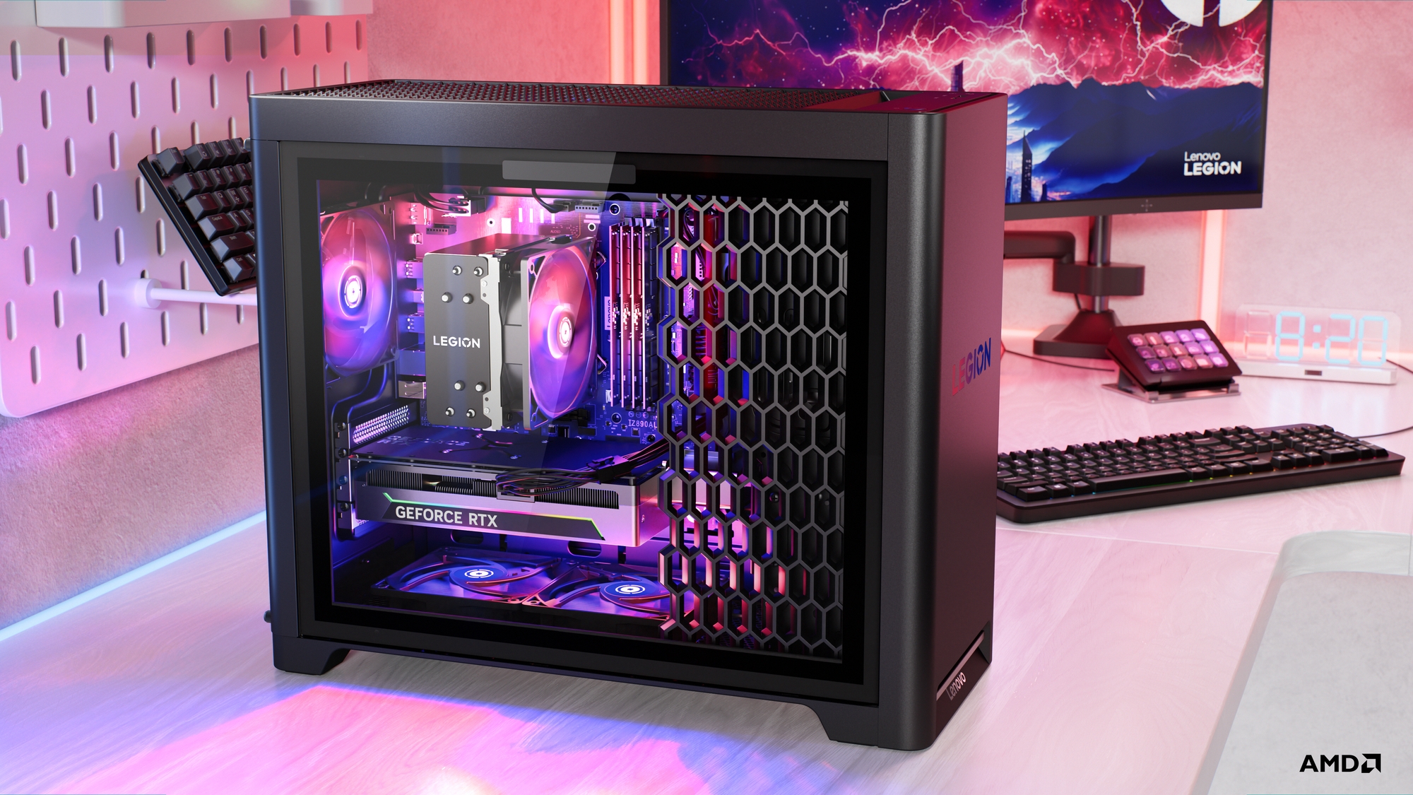 Lenovo Legion | T5 30AGB10 | Desktop | Tower | AMD Ryzen 7 | 7700X | 32 (2x16GB) GB | UDIMM DDR5 | 2000 GB | NVIDIA GeForce RTX 5070 | No Optical drive | No keyboard | Windows 11 Pro | Warranty 24 month(s) - Image 20