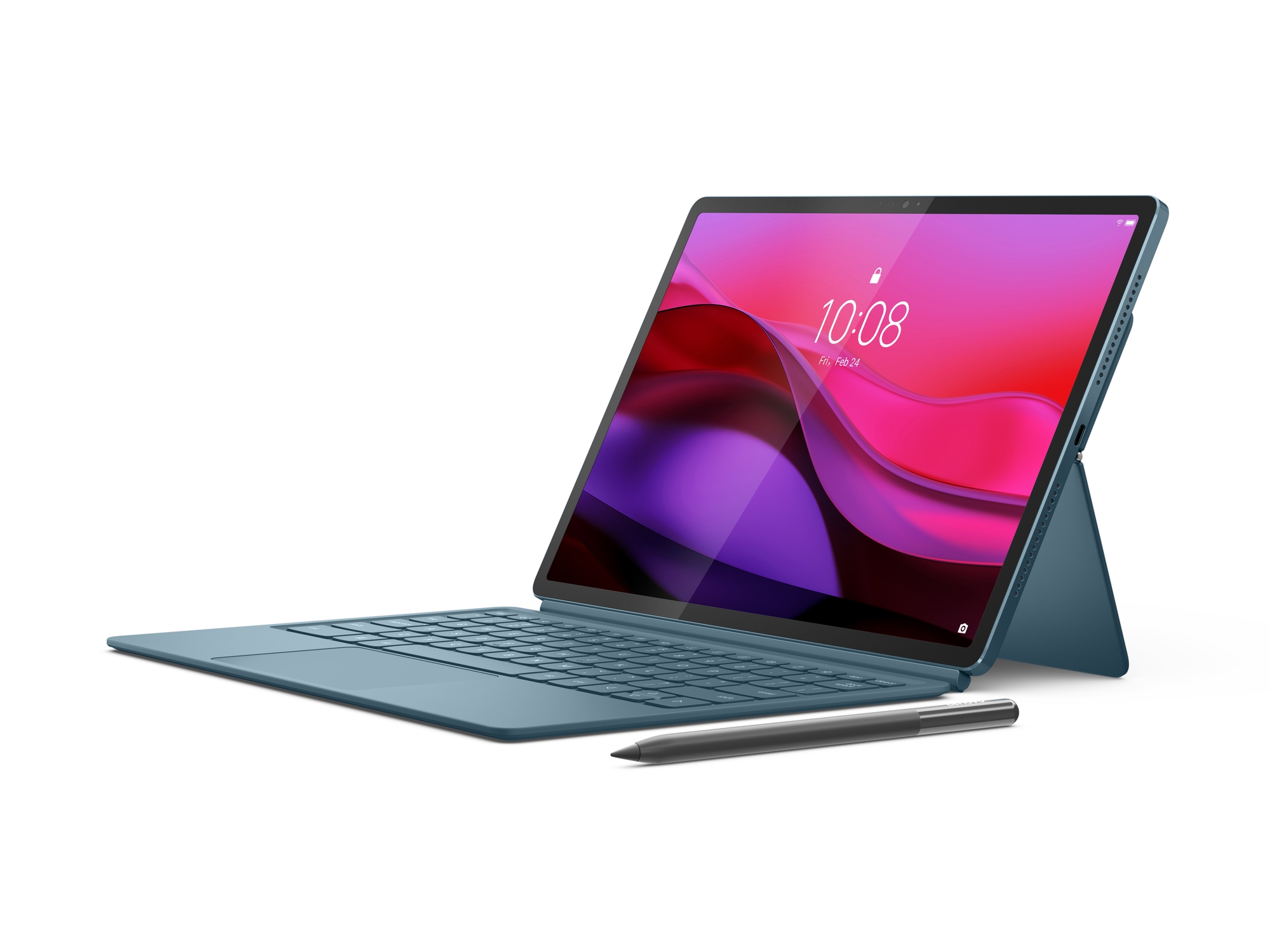 Lenovo | Yoga Tab Plus Wi-Fi (without power adapter) | ZAEG0018NL | 12.7 " | Tidal Teal | LTPS | 2944 x 1840 pixels | Qualcomm | Snapdragon 8 Gen 3 Mobile Platform | 16 GB | Soldered LPDDR5x | 256 GB | Wi-Fi | Front camera | 13 MP | Rear camera | 13 MP | Bluetooth | 5.4 | Android | 14 or Later | Warranty 24 month(s) | Lenovo 2-in-1 Keyboard Pack + Lenovo Tab Pen Pro