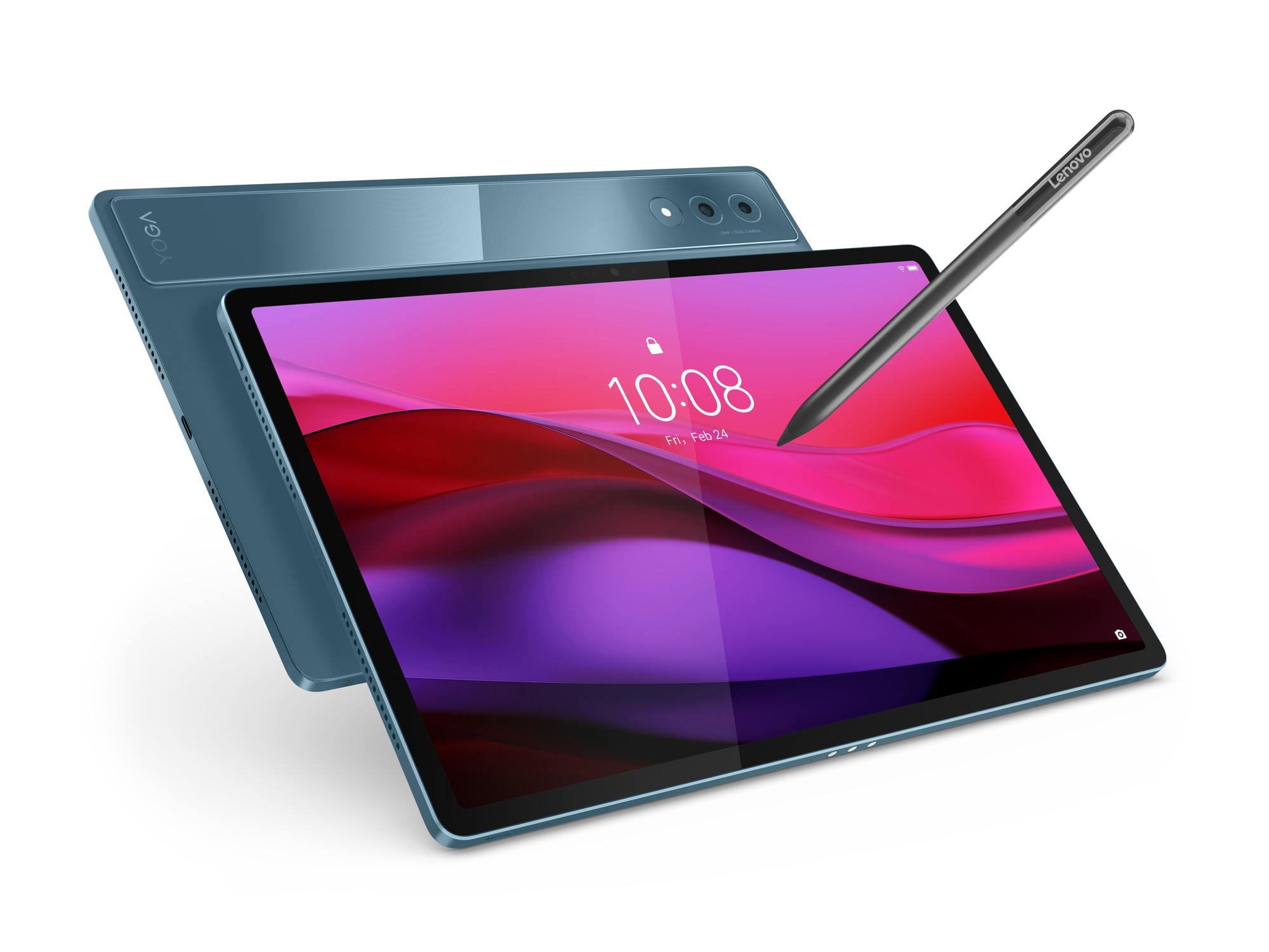 Lenovo | Yoga Tab Plus Wi-Fi (without power adapter) | ZAEG0018NL | 12.7 " | Tidal Teal | LTPS | 2944 x 1840 pixels | Qualcomm | Snapdragon 8 Gen 3 Mobile Platform | 16 GB | Soldered LPDDR5x | 256 GB | Wi-Fi | Front camera | 13 MP | Rear camera | 13 MP | Bluetooth | 5.4 | Android | 14 or Later | Warranty 24 month(s) | Lenovo 2-in-1 Keyboard Pack + Lenovo Tab Pen Pro - Image 4