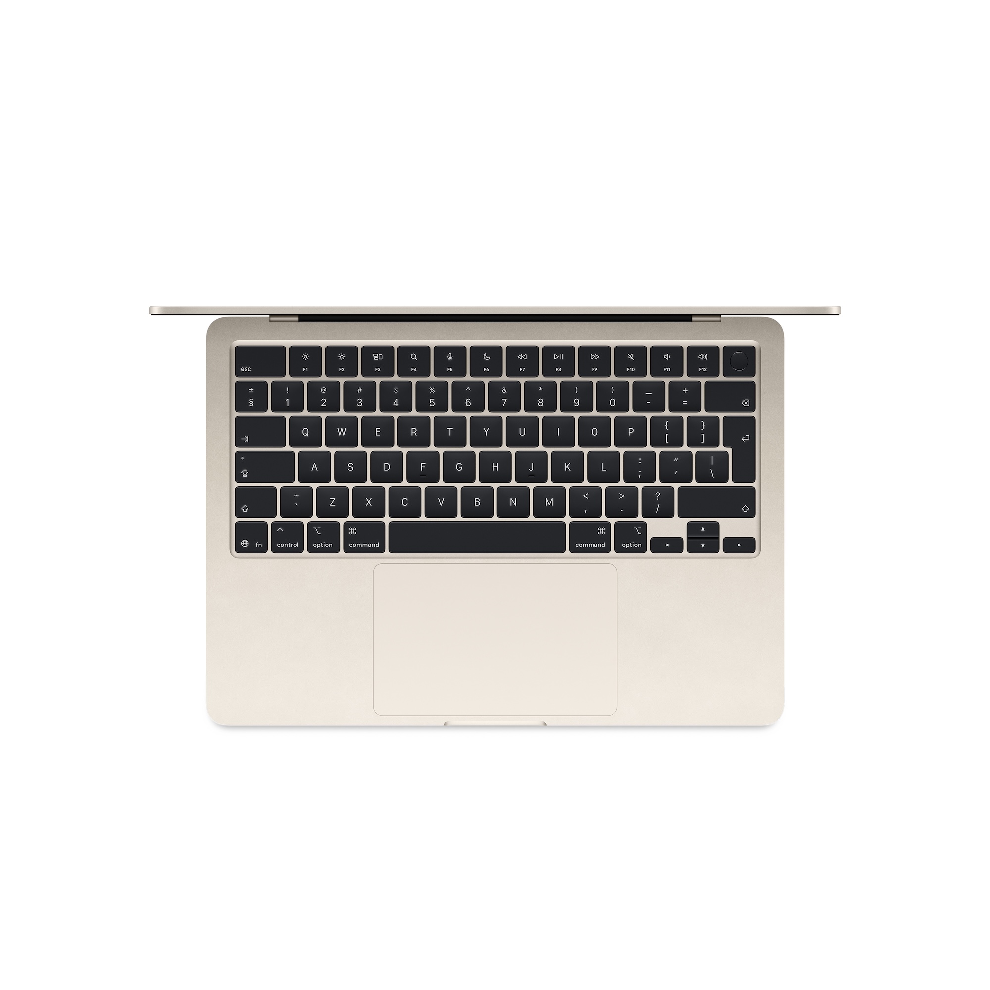 Apple MacBook | Air | Starlight | 13 " | 2560 x 1664 pixels | Apple M4 | 16 GB | Solid-state drive capacity 512 GB | Apple M4 chip 10-core CPU/10-core GPU | macOS | 802.11ax | Bluetooth version 5.0 | Keyboard language English | Keyboard backlit - Image 2