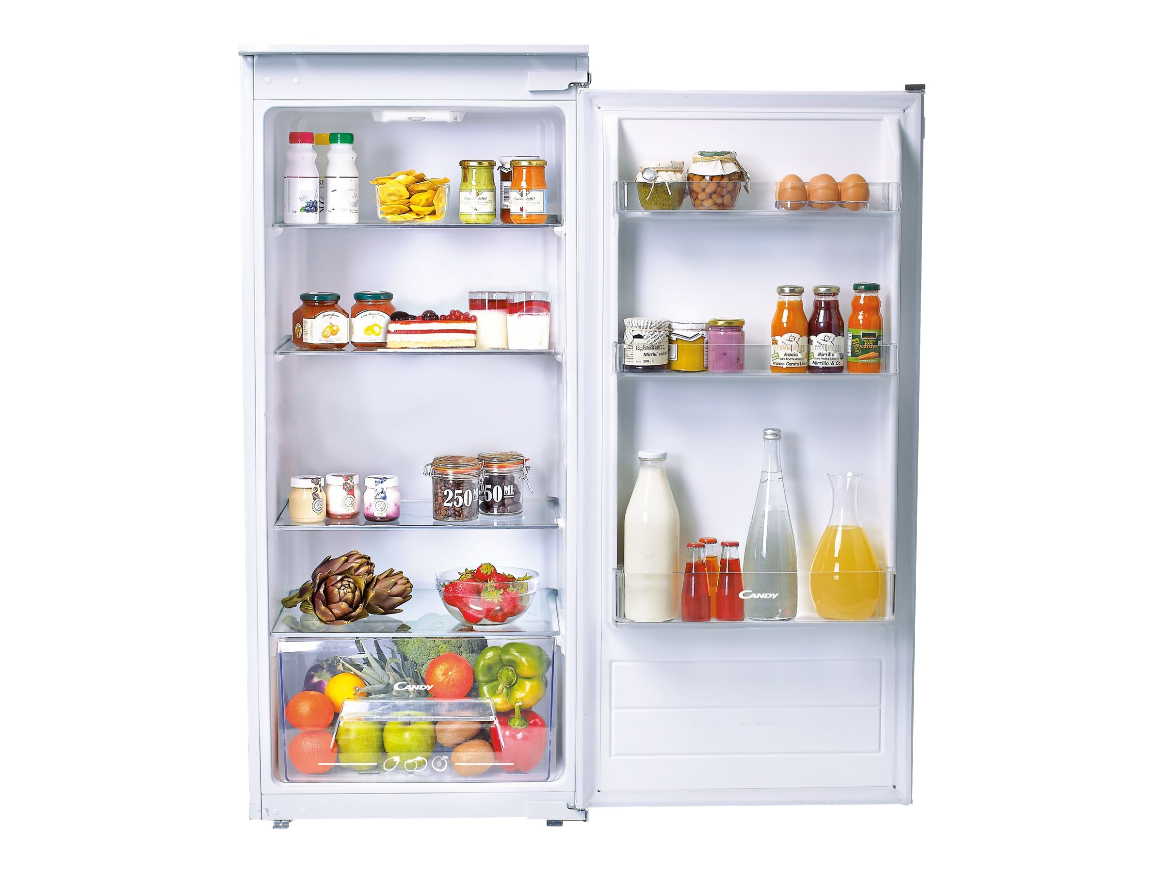 Candy | Refrigerator | CIL 220 EE/N | Energy efficiency class E | Built-in | Larder | Height 122.1 cm | Fridge net capacity 197 L | 39 dB | White