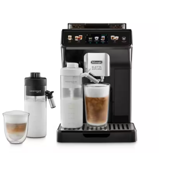 Delonghi Coffee Maker | ECAM450.55.G Eletta Explore | Pump pressure 19 bar | Built-in milk frother | Automatic | 1450 W | Grey