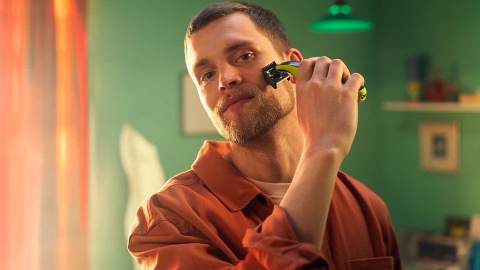 Philips Shaver | QP2734/23 OneBlade 360 | Operating time (max) 60 min | Wet & Dry | Lithium Ion | Green/Gray - Image 4