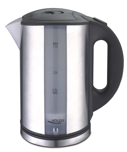 Adler | Kettle | AD 1216 | Standard | 2000 W | 1.7 L | Stainless steel | 360° rotational base | Stainless steel