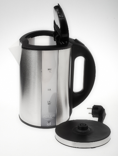 Adler | Kettle | AD 1216 | Standard | 2000 W | 1.7 L | Stainless steel | 360° rotational base | Stainless steel - Image 8