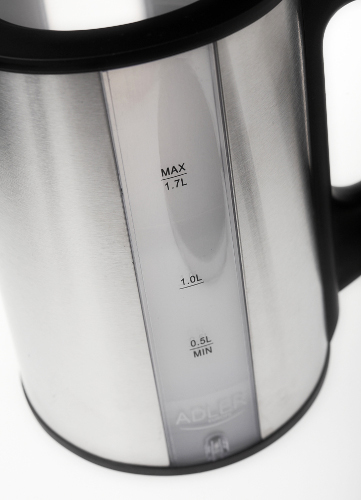 Adler | Kettle | AD 1216 | Standard | 2000 W | 1.7 L | Stainless steel | 360° rotational base | Stainless steel - Image 12