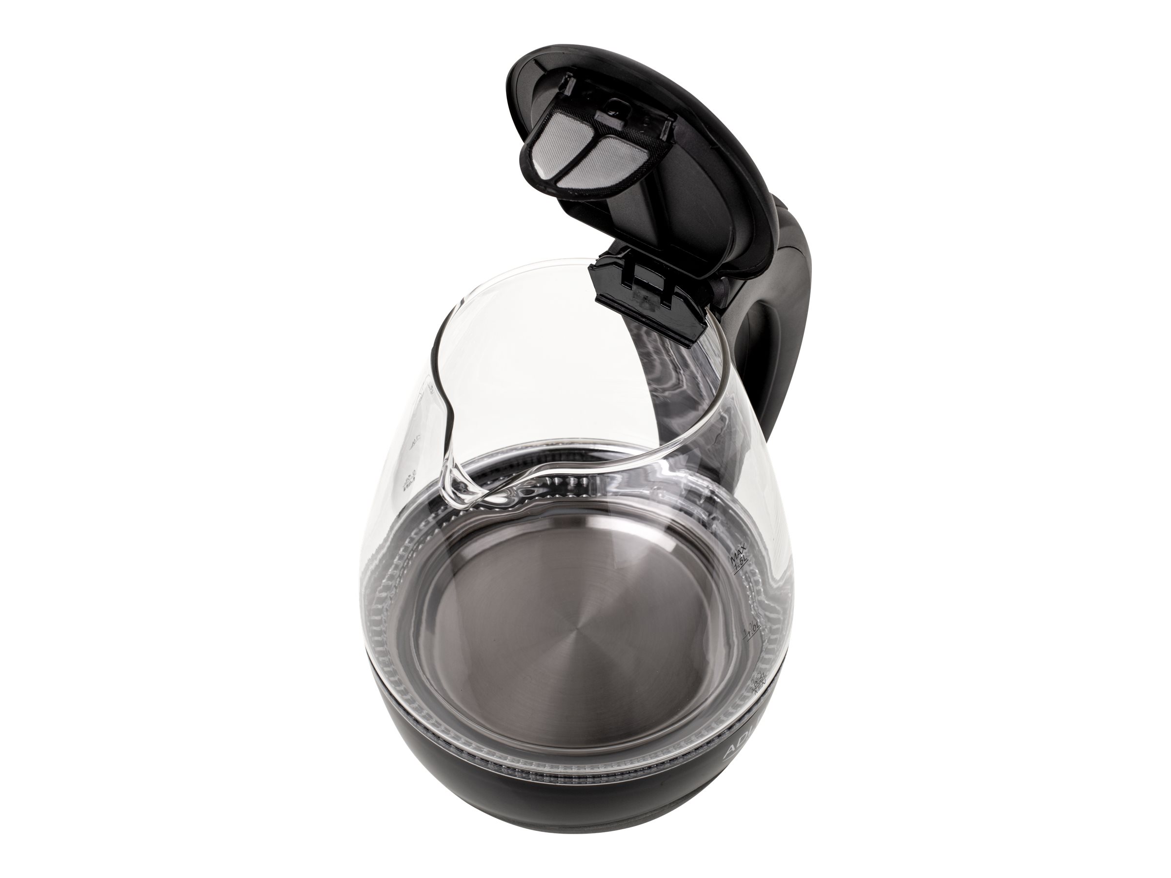 Kettle | Adler | Kettle | AD 1224 | Standard | 2000 W | 1.5 L | Glass | 360° rotational base | Black - Image 4