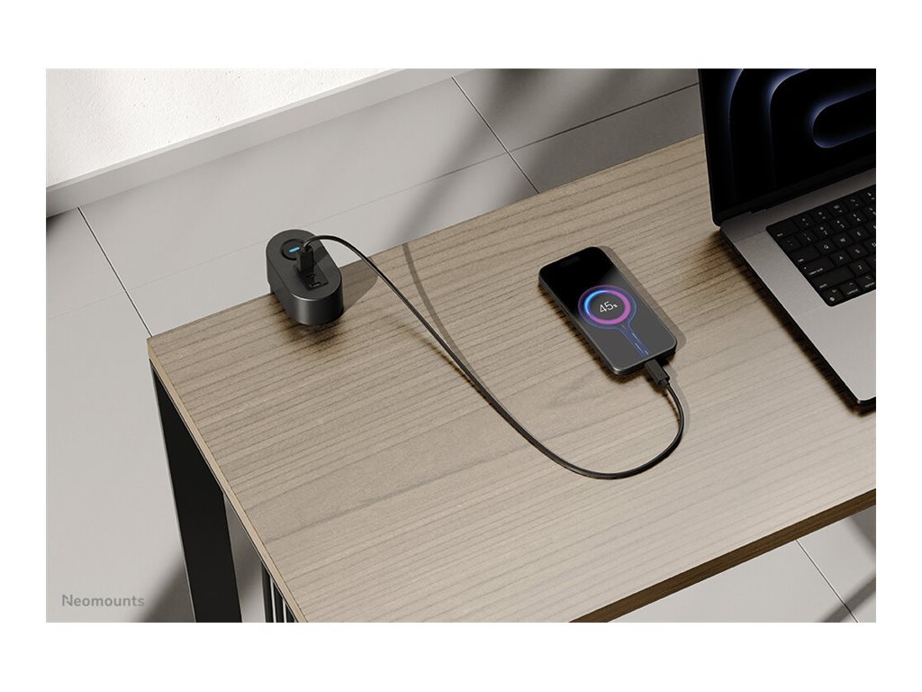 Neomounts | Desk socket with clamp and USB-C and USB-A ports - Quick charge | DS22-840BL6 | Black - Image 12