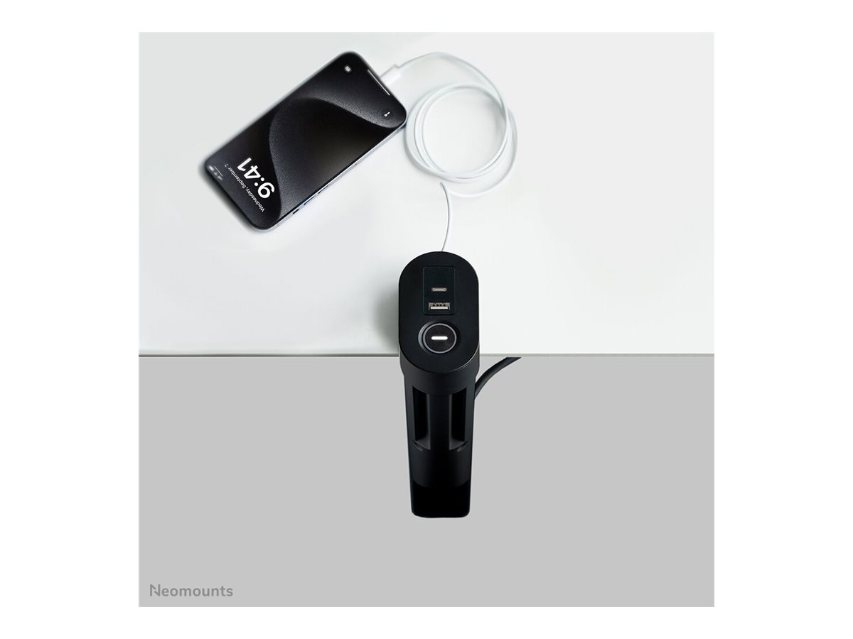 Neomounts | Desk socket with clamp and USB-C and USB-A ports - Quick charge | DS22-840BL6 | Black - Image 13