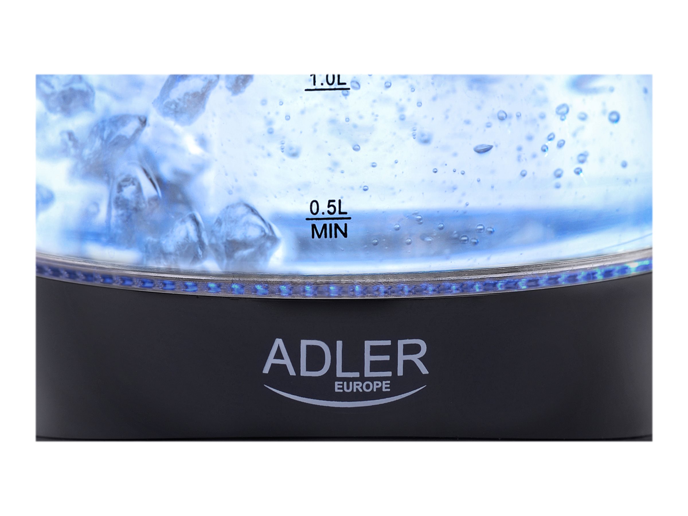 Kettle | Adler | Kettle | AD 1224 | Standard | 2000 W | 1.5 L | Glass | 360° rotational base | Black - Image 9