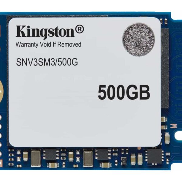 Kingston SSD | SNV3SM3/500G | 500 GB | SSD form factor M.2 2280 | Solid-state drive interface PCIe 4.0 x4 NVMe | Read speed 5000 MB/s | Write speed 3000 MB/s