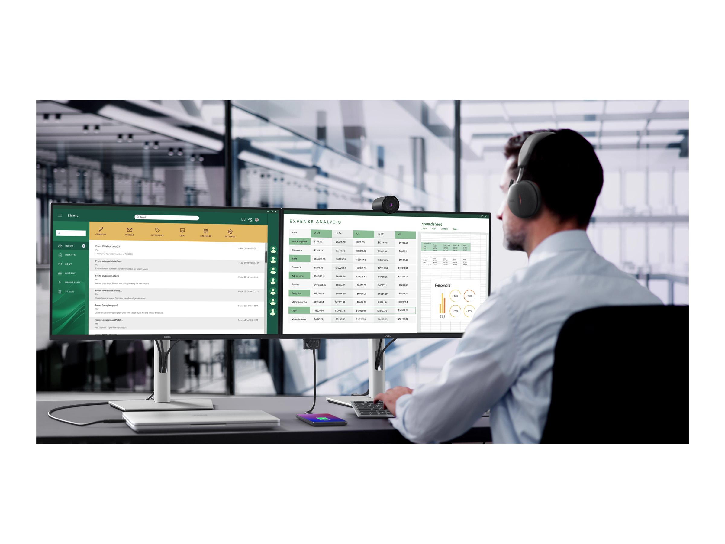 Dell | P2425DE | 24 " | IPS | 16:9 | 100 Hz | 5 ms | 2560 x 1440 pixels | 350 cd/m² | HDMI ports quantity 1 | Warranty 60 month(s) - Image 21