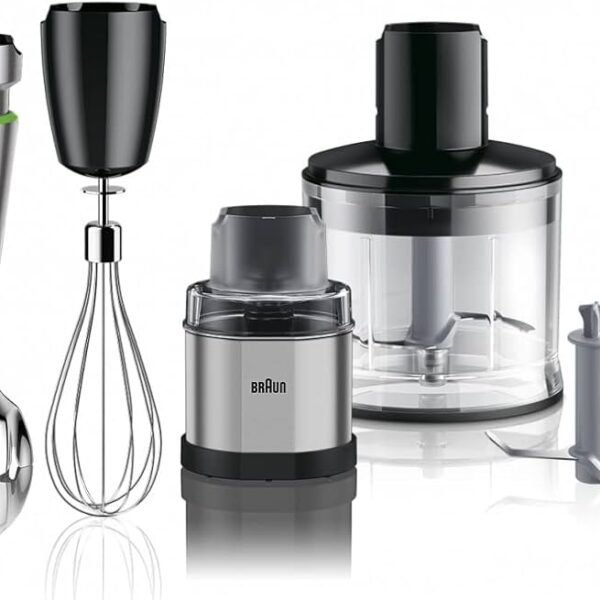 Braun | Hand Blender | MQ9138XI MultiQuick 9 | Hand Blender | 1200 W | Number of speeds 3 | Chopper | Ice crushing | Black/Stainless Steel