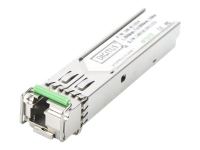 Digitus HP-compatible mini GBIC (SFP) Module, 1.25 Gbps with DDM Feature | DN-81004-01 | Single-mode | LC | 1250 Mbit/s | Maximum transfer distance 20000 m