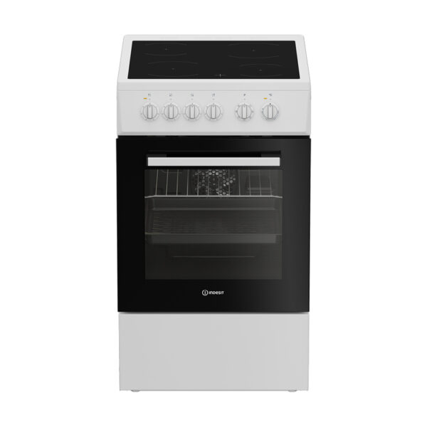INDESIT Cooker | I5V8PMW | Hob type Ceramic | Oven type Electric | White | Width 50 cm | Depth 60 cm | 55 L
