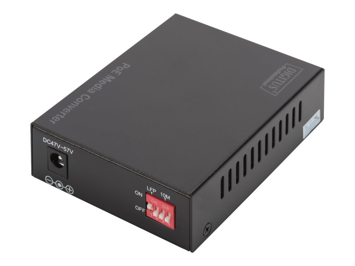 DIGITUS Gigabit Ethernet PoE+ Media Converter, SFP | Digitus