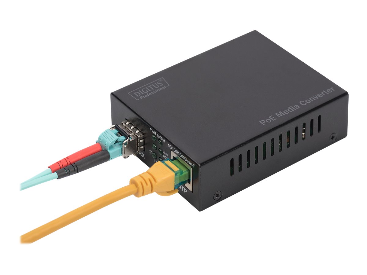 DIGITUS Gigabit Ethernet PoE+ Media Converter, SFP | Digitus - Image 3