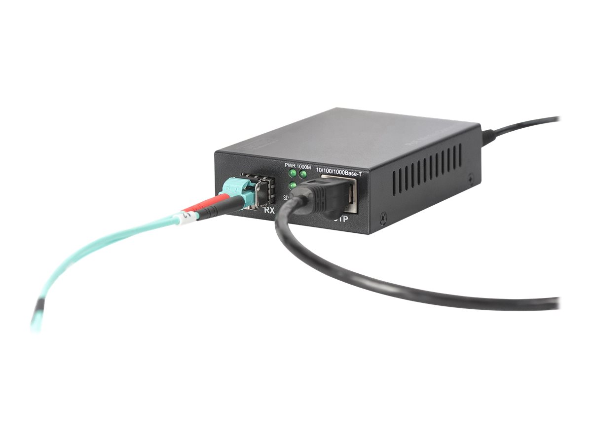 DIGITUS Gigabit Ethernet PoE+ Media Converter, SFP | Digitus - Image 4
