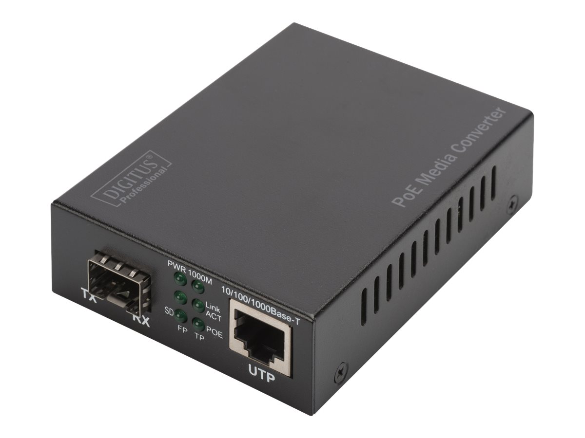 DIGITUS Gigabit Ethernet PoE+ Media Converter, SFP | Digitus - Image 6