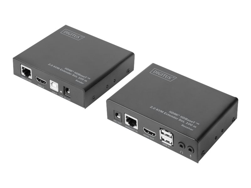 DIGITUS HDBaseT 2.0 HDMI KVM Extender Set | Digitus