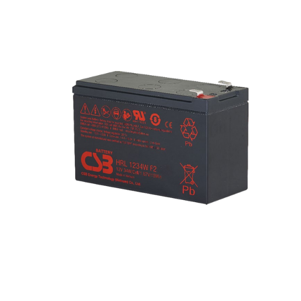 CSB Battery Battery 12V 9Ah 34W Pb F2 | HRL1234W