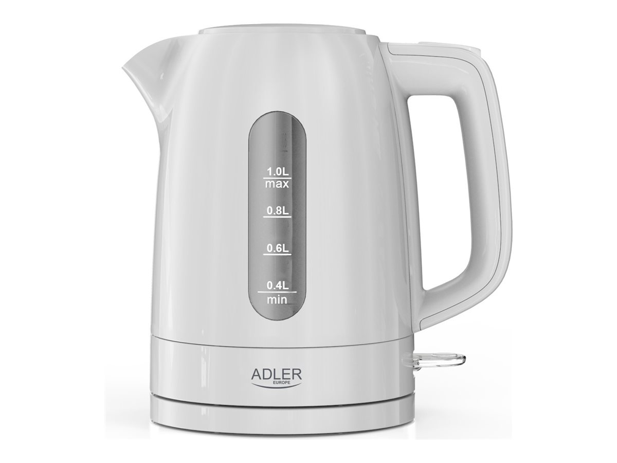 Adler Kettle | AD 1380w | Electric | 2200 W | 1 L | Polypropylene | 360° rotational base | White - Image 2