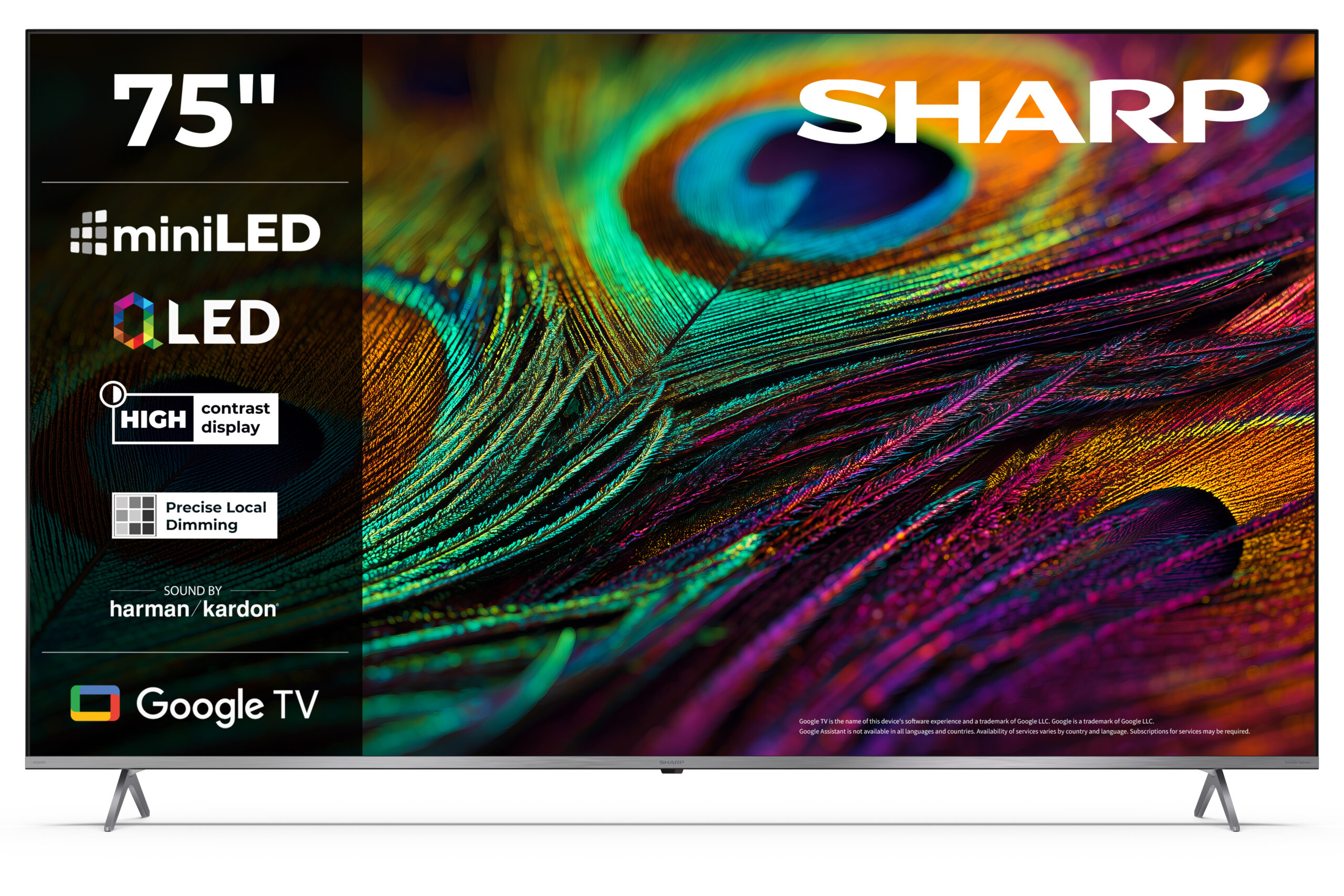 Sharp 4K QLED TV | 75JP7265E | 75 | Smart TV | Google TV | UHD