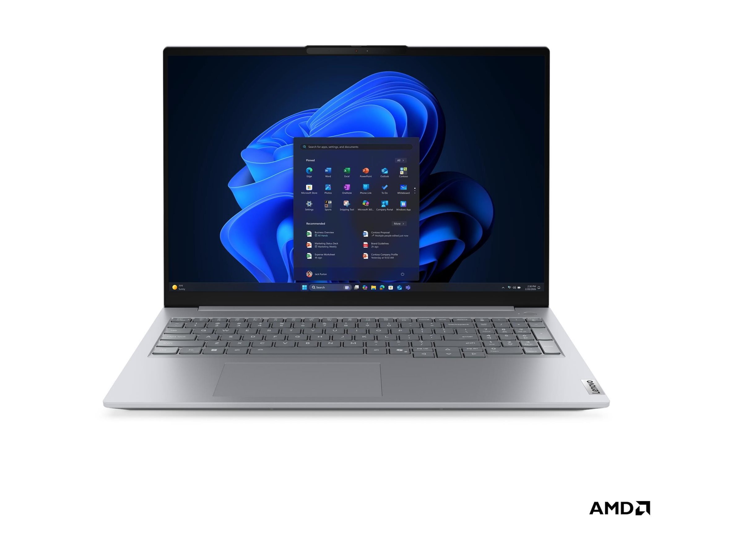 Lenovo ThinkBook 16 G9 AHP | Arctic Grey | 16 " | IPS | WUXGA | 1920 x 1200 pixels | Anti-glare | AMD Ryzen 7 | 250 | 32 (2x16GB) GB | SODIMM DDR5 | Solid-state drive capacity 512 GB | AMD Radeon 780M Graphics | Windows 11 Pro | 802.11be | Bluetooth version 5.4 | Keyboard language English | Keyboard backlit | Warranty 24 month(s) | Battery warranty 12 month(s) - Image 3