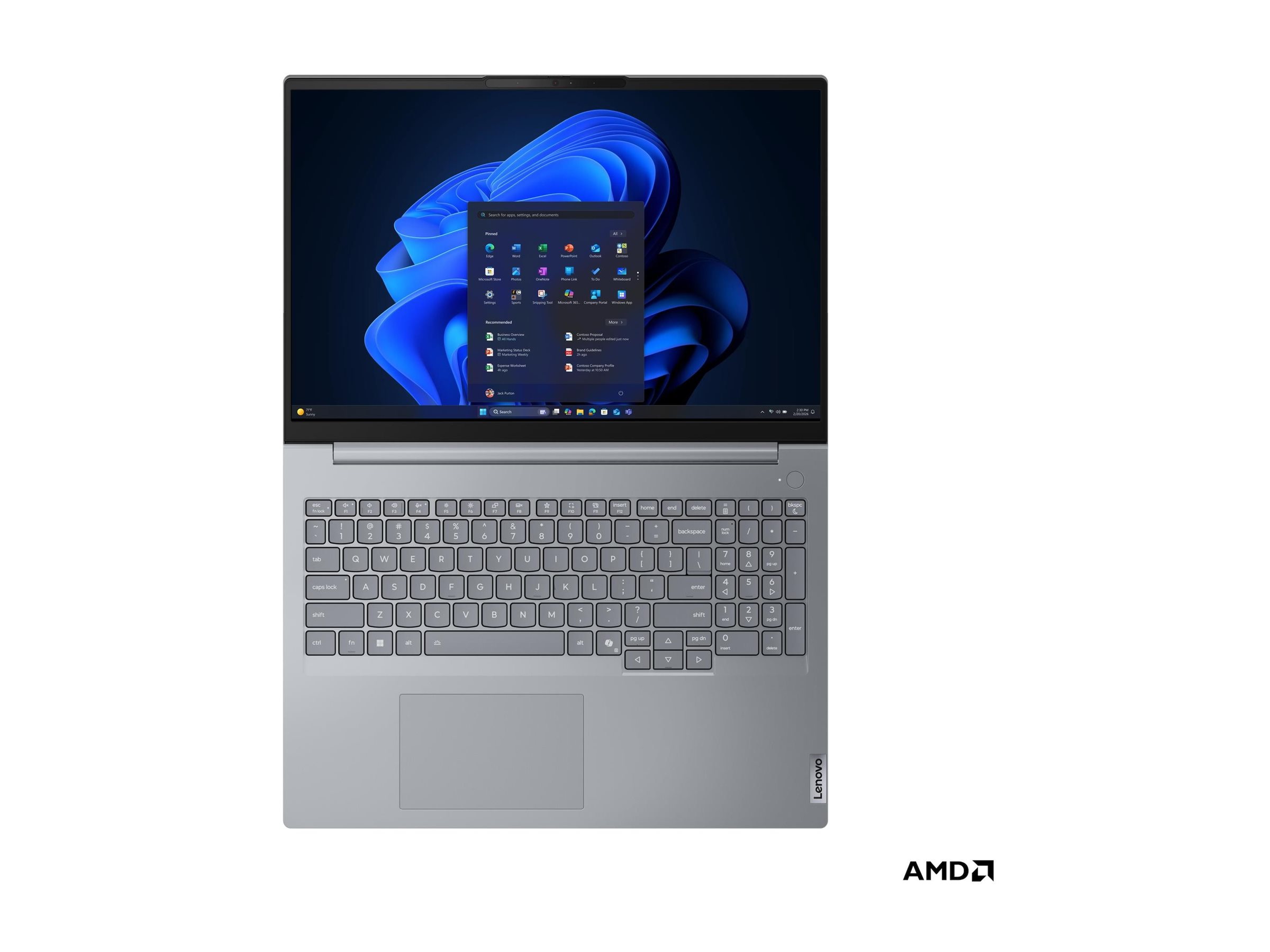 Lenovo ThinkBook 16 G9 AHP | Arctic Grey | 16 " | IPS | WUXGA | 1920 x 1200 pixels | Anti-glare | AMD Ryzen 7 | 250 | 32 (2x16GB) GB | SODIMM DDR5 | Solid-state drive capacity 512 GB | AMD Radeon 780M Graphics | Windows 11 Pro | 802.11be | Bluetooth version 5.4 | Keyboard language English | Keyboard backlit | Warranty 24 month(s) | Battery warranty 12 month(s) - Image 5