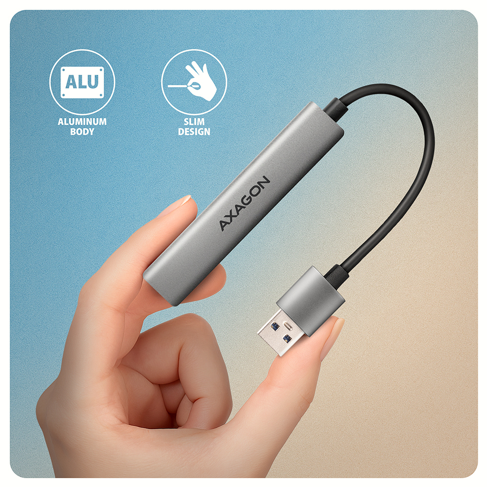 AXAGON ALU STRIP USB-A 4 port hub | HUE-STA - Image 6