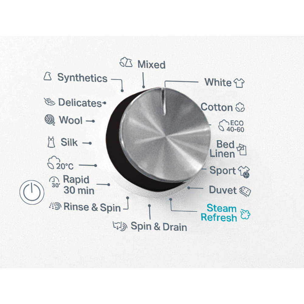 Whirlpool Washing machine | FFD 9489 BCV EE | Energy efficiency class A | Front loading | Washing capacity 9 kg | 1400 RPM | Depth 63 cm | Width 60 cm | Display | LCD | Steam function | White - Image 5