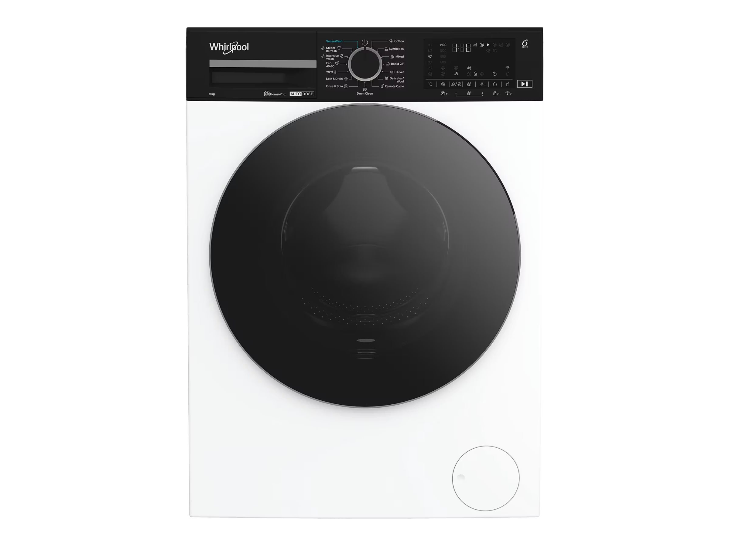 Whirlpool WPM 911W ADS EE Washing machine, A, Front loading, Washing capacity 9 kg, 1351 RPM, Depth 58 cm, White | Whirlpool