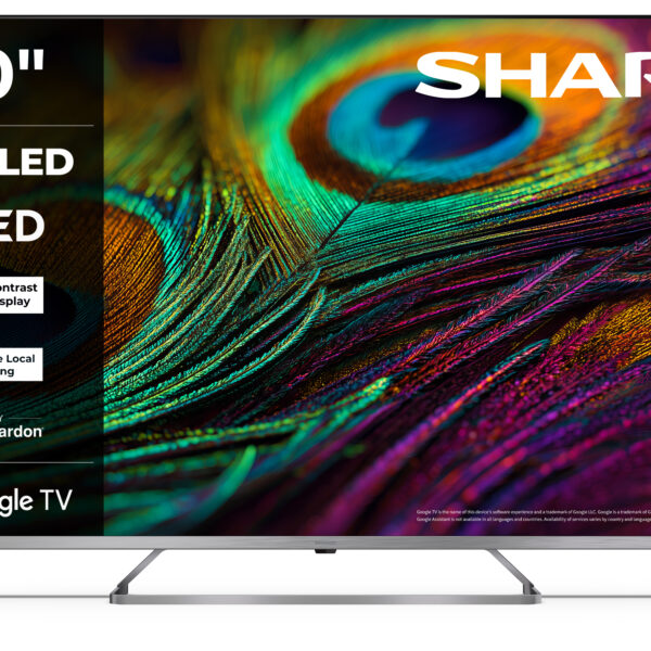 Sharp 4K QLED MiniLED TV | 50JP7265E | 50 | Smart TV | Google TV | UHD | Silver