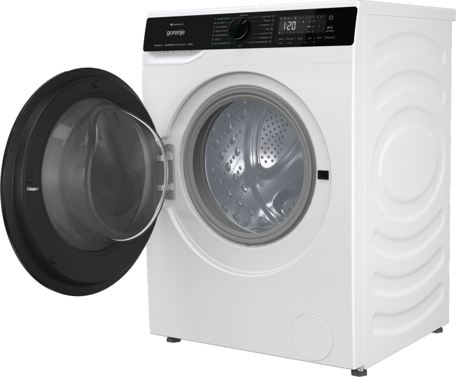 Gorenje Washing Machine with Dryer | WD2PA964ADW | Energy efficiency class A/D | Front loading | Washing capacity 9 kg | 1400 RPM | Depth 55 cm | Width 60 cm | Display | LED | Drying system | Drying capacity 6 kg | Steam function | Wi-Fi | White - Image 5