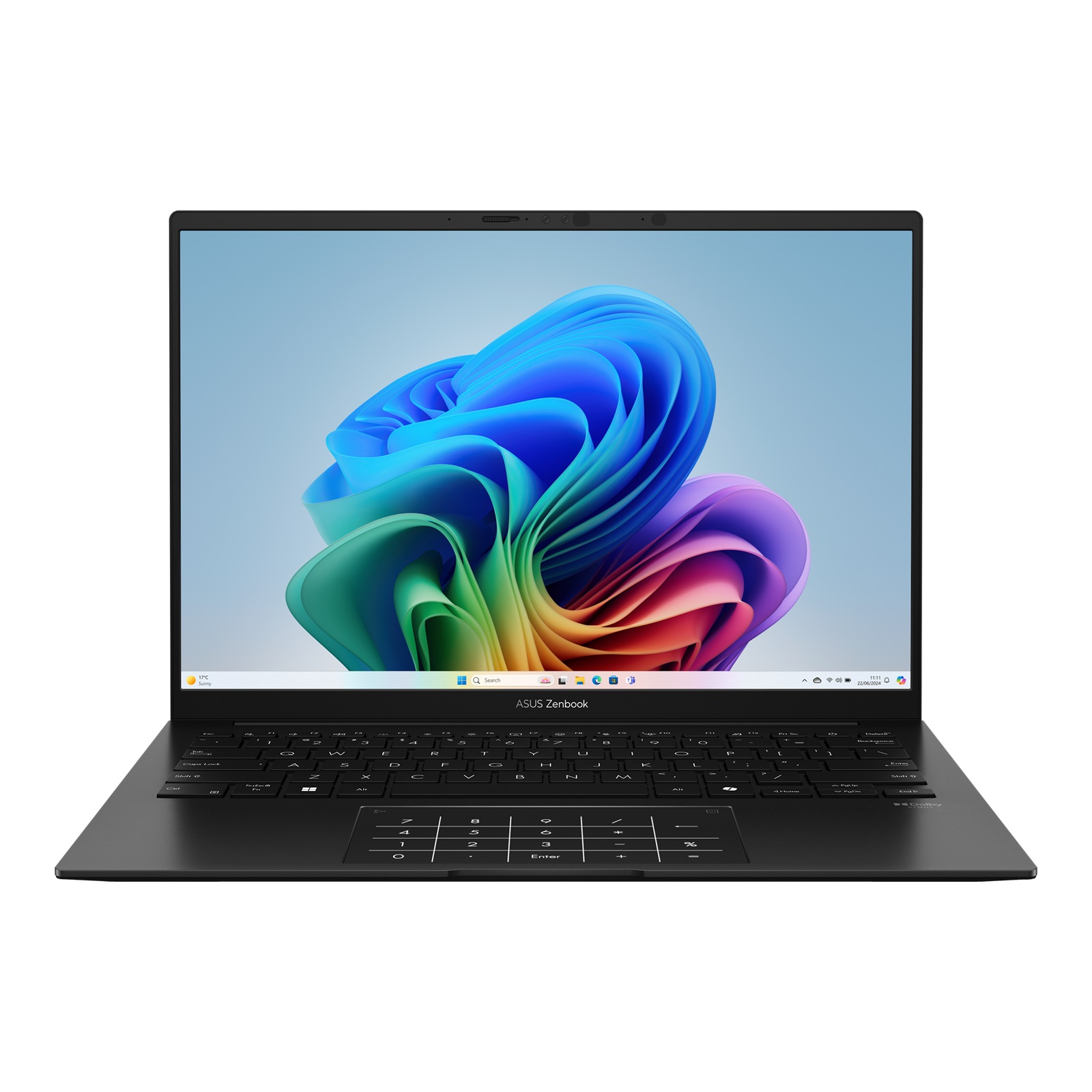 Asus | Zenbook 14 UM3406KA-PP164W | Jade Black | 14 " | OLED | 3K | 2880 x 1800 pixels | 120 Hz | Glossy | AMD Ryzen AI 7 | 350 | 32 GB | LPDDR5X | Solid-state drive capacity 1000 GB | AMD Radeon Graphics | Windows 11 Home | 802.11ax | Bluetooth version 5.3 | Keyboard language US international | Keyboard backlit | Warranty 24 month(s) | Battery warranty 12 month(s)