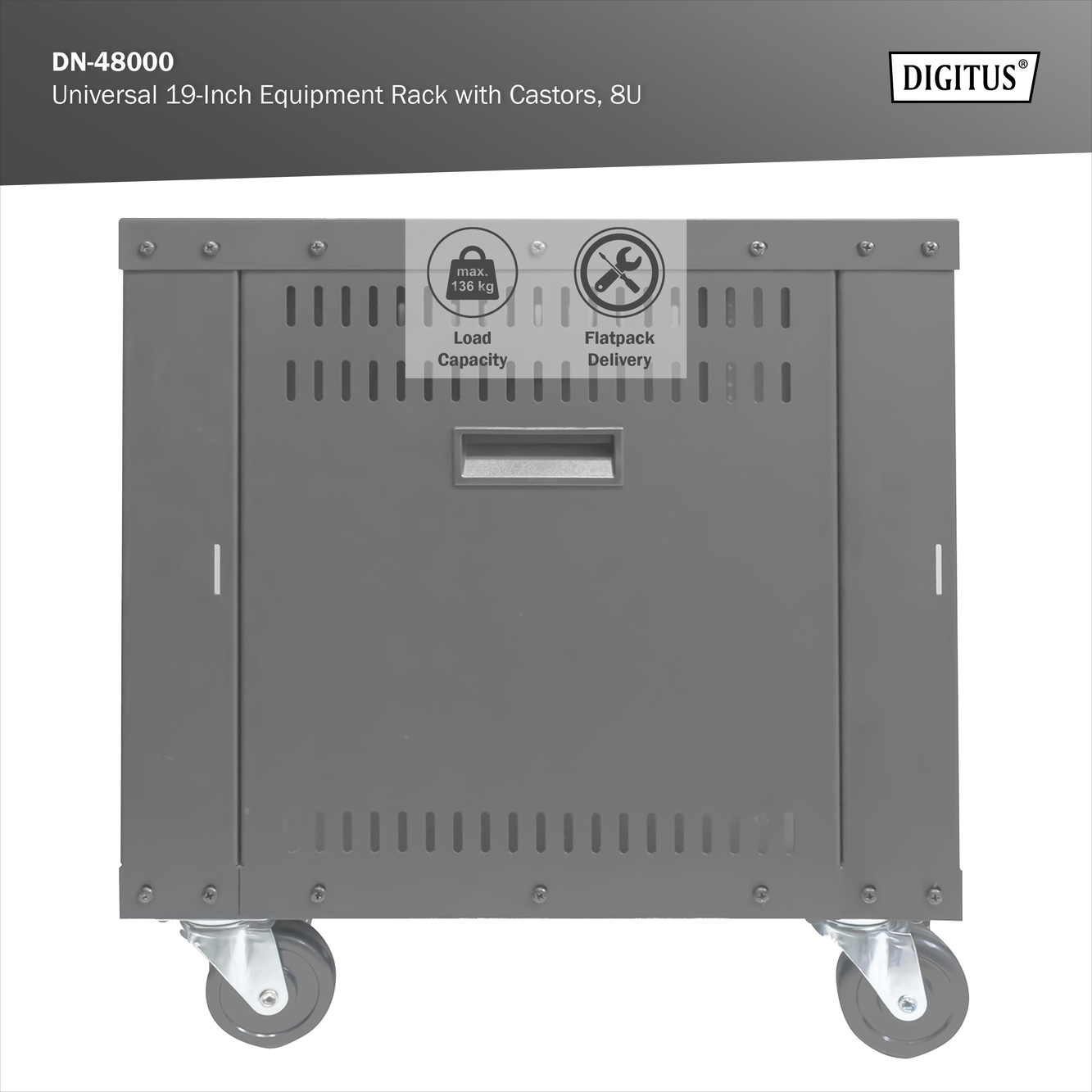 Digitus Universal 19-Inch Equipment Rack with Castors, 8U | DN-48000 - Image 9