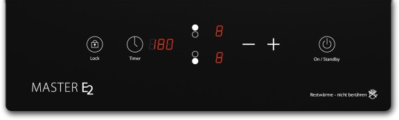 Caso | Hob | Master E2 | Induction | Number of burners/cooking zones 2 | Touch | Timer | Black - Image 2