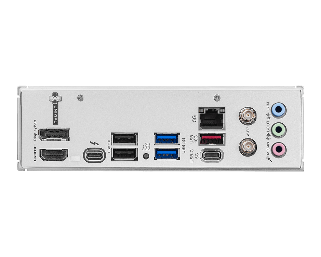 MSI B860M GAMING PLUS WIFI | Processor family Intel | Processor socket LGA1851 | DDR5 | Supported hard disk drive interfaces SATA, M.2 | Number of SATA connectors 4 - Image 5