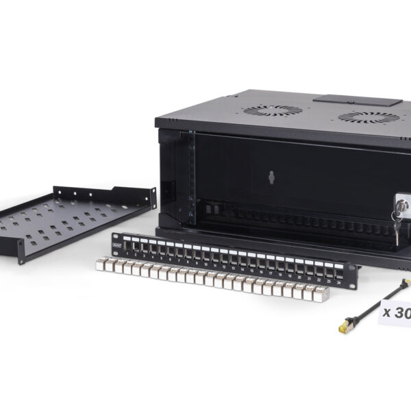 Digitus SOHO Pro network set, 483 mm (19") 4U, 540 x 400 mm | DN-49201-SET | Black