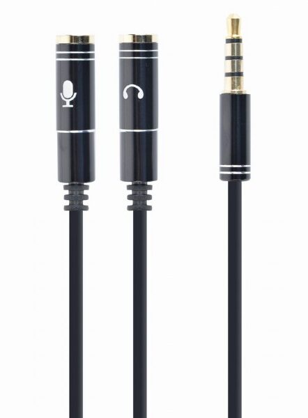 Cablexpert 3.5 mm Audio + Microphone Adapter Cable, 0.2 m, Metal connectors | Cablexpert