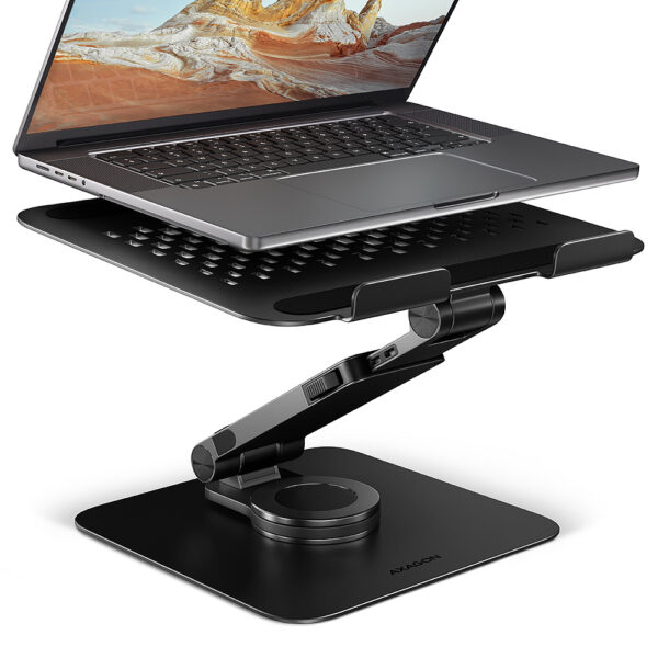 AXAGON STND-LRB stand with 360° rotation for laptops and tablets | Adjustable Height, Angle | 10-17.3 " | Maximum weight (capacity) 5 kg | Black