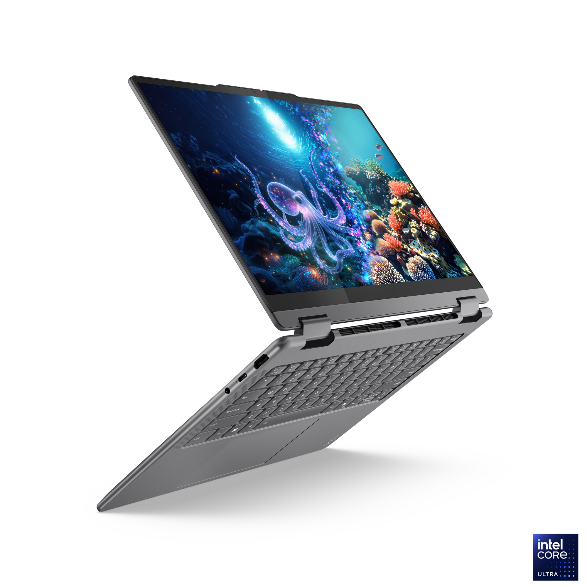 Lenovo Yoga 7 2-in-1 14ILL10 | Luna Grey | 14 " | OLED | Touchscreen | WUXGA | 1920 x 1200 pixels | Glossy | Intel Core Ultra 5 | 226V | 16 GB | Soldered LPDDR5x | Solid-state drive capacity 512 GB | Intel Arc Graphics | Windows 11 Home | 802.11be | Bluetooth version 5.4 | Keyboard language English | Keyboard backlit | Warranty 24 month(s) | Battery warranty 12 month(s) - Image 24