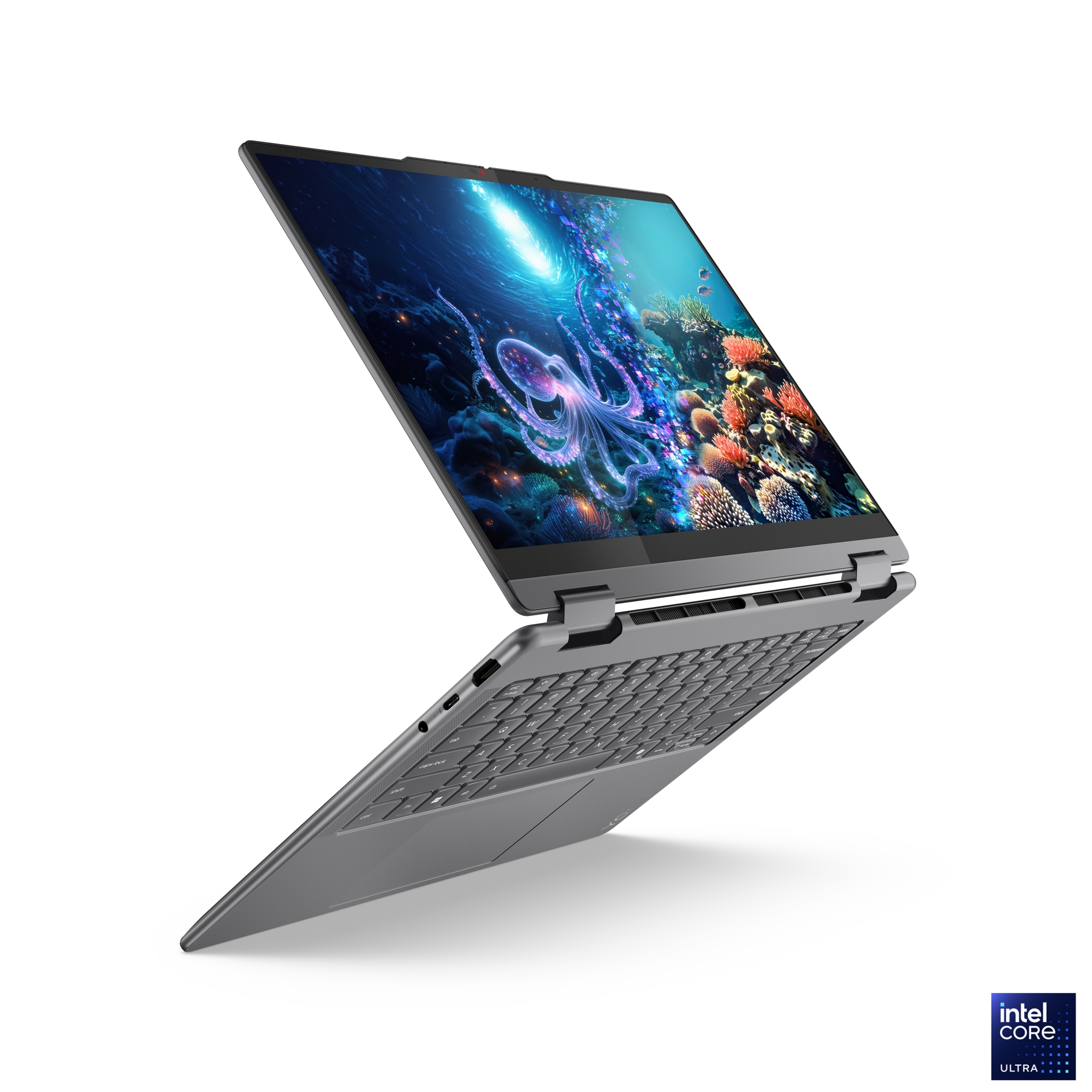 Lenovo Yoga 7 2-in-1 14ILL10 | Luna Grey | 14 " | OLED | Touchscreen | WUXGA | 1920 x 1200 pixels | Intel Core Ultra 7 | 256V | 16 GB | Soldered LPDDR5x | Solid-state drive capacity 512 GB | Intel Arc Graphics 140V | Windows 11 Home | 802.11be | Bluetooth version 5.4 | Keyboard language English | Keyboard backlit | Warranty 24 month(s) | Battery warranty 12 month(s) - Image 24