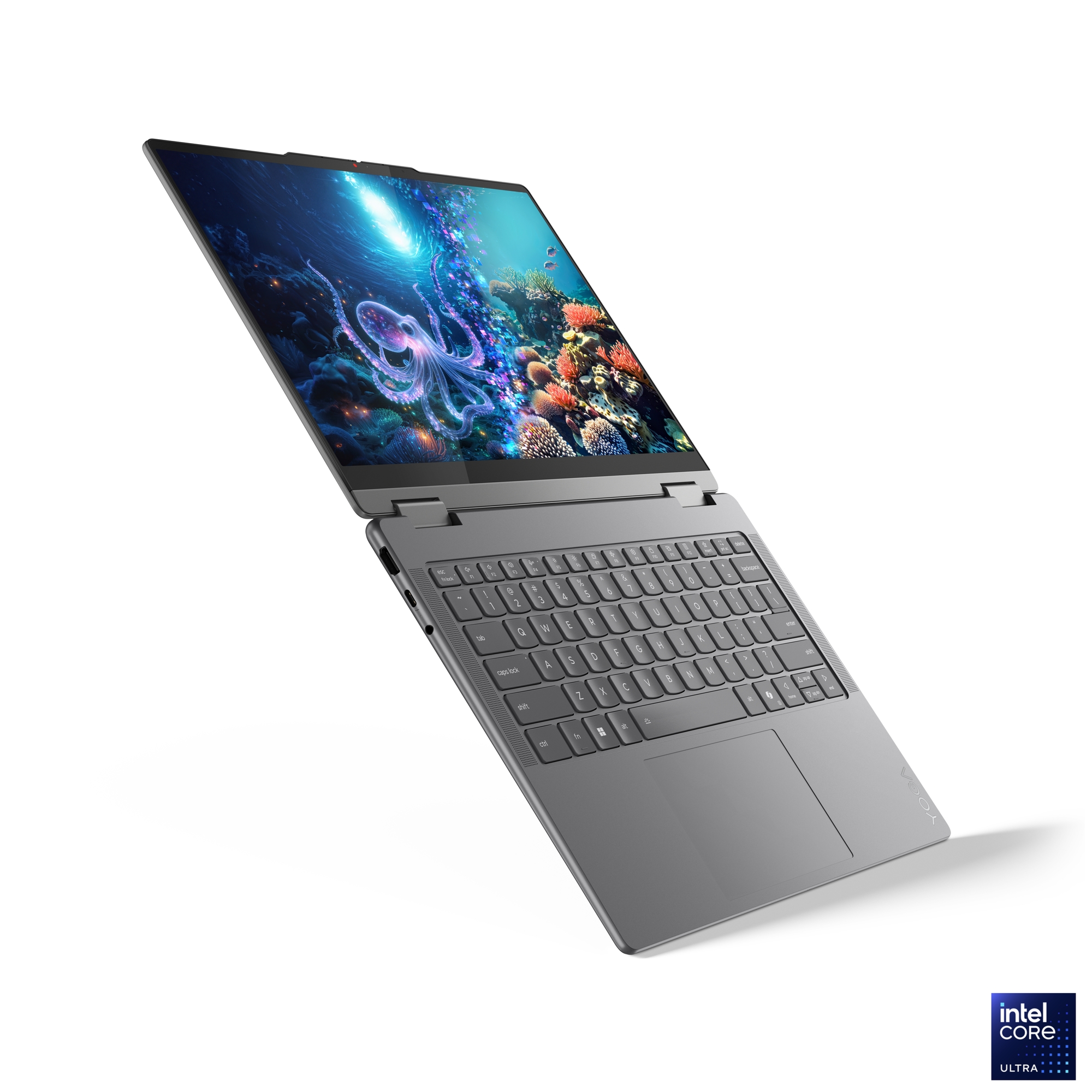 Lenovo Yoga 7 2-in-1 14ILL10 | Luna Grey | 14 " | OLED | Touchscreen | WUXGA | 1920 x 1200 pixels | Intel Core Ultra 7 | 256V | 16 GB | Soldered LPDDR5x | Solid-state drive capacity 512 GB | Intel Arc Graphics 140V | Windows 11 Home | 802.11be | Bluetooth version 5.4 | Keyboard language English | Keyboard backlit | Warranty 24 month(s) | Battery warranty 12 month(s) - Image 25