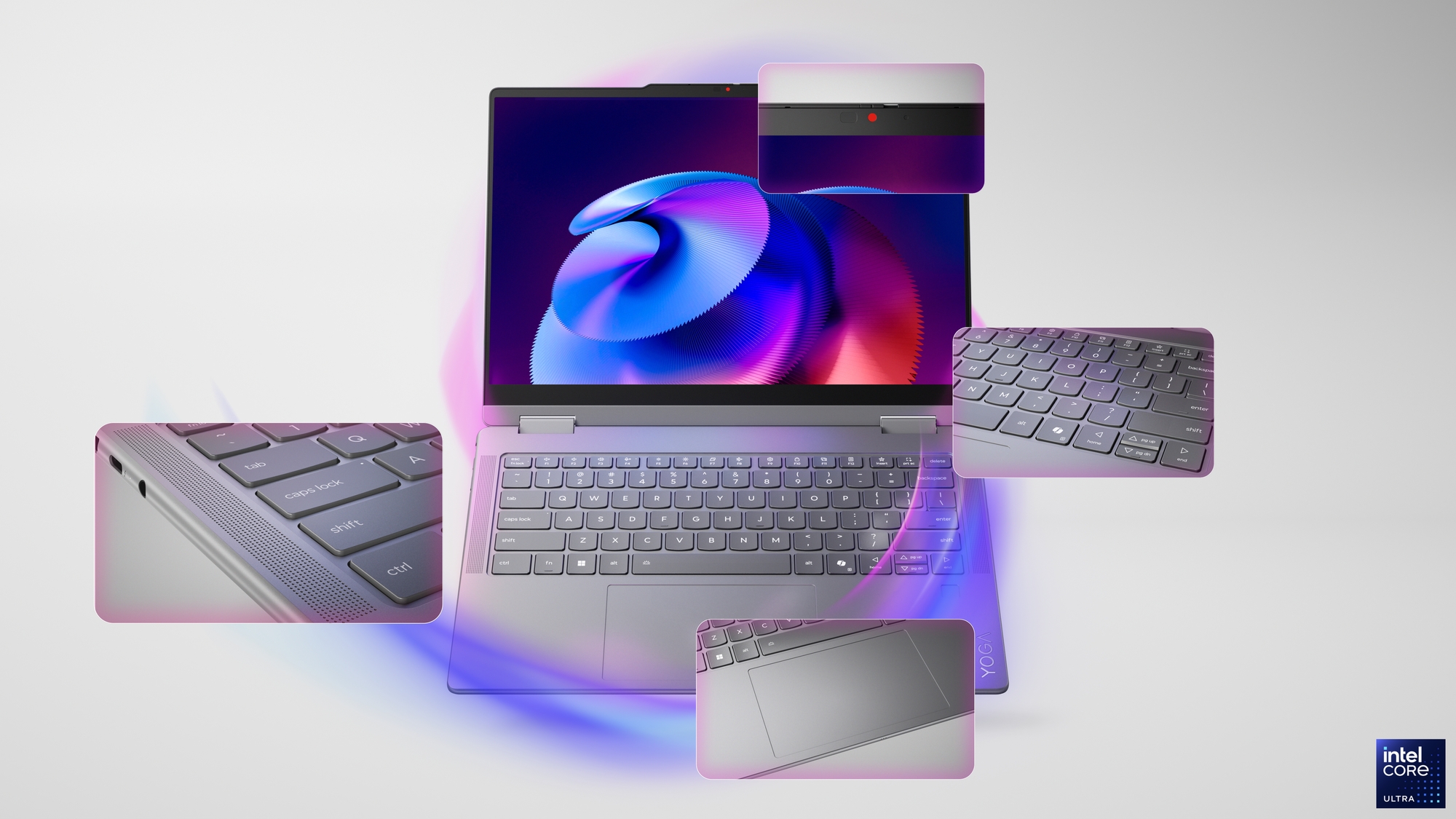 Lenovo Yoga 7 2-in-1 14ILL10 | Luna Grey | 14 " | OLED | Touchscreen | WUXGA | 1920 x 1200 pixels | Intel Core Ultra 7 | 256V | 16 GB | Soldered LPDDR5x | Solid-state drive capacity 512 GB | Intel Arc Graphics 140V | Windows 11 Home | 802.11be | Bluetooth version 5.4 | Keyboard language English | Keyboard backlit | Warranty 24 month(s) | Battery warranty 12 month(s) - Image 32