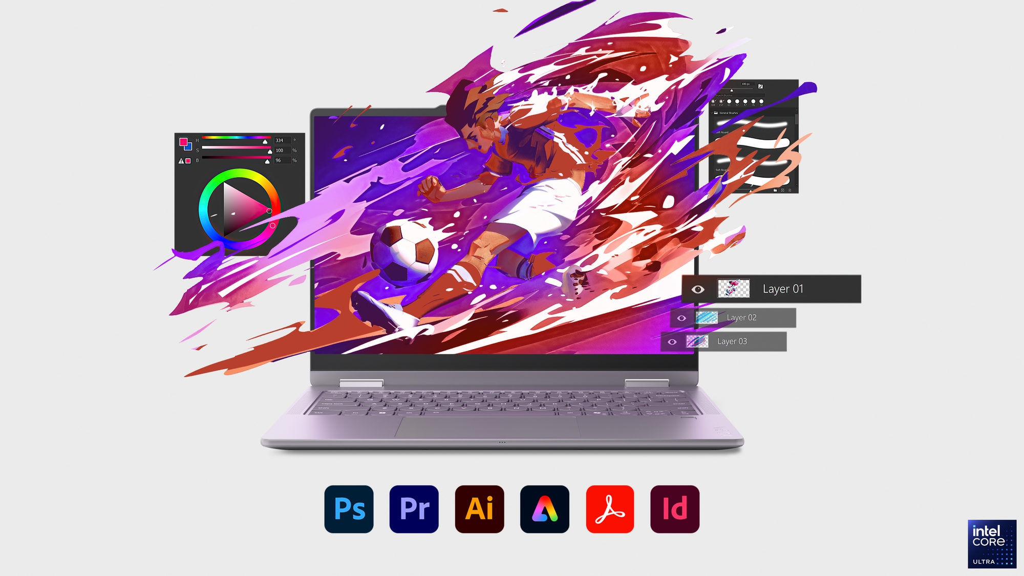 Lenovo Yoga 7 2-in-1 14ILL10 | Luna Grey | 14 " | OLED | Touchscreen | WUXGA | 1920 x 1200 pixels | Intel Core Ultra 7 | 256V | 16 GB | Soldered LPDDR5x | Solid-state drive capacity 512 GB | Intel Arc Graphics 140V | Windows 11 Home | 802.11be | Bluetooth version 5.4 | Keyboard language English | Keyboard backlit | Warranty 24 month(s) | Battery warranty 12 month(s) - Image 34