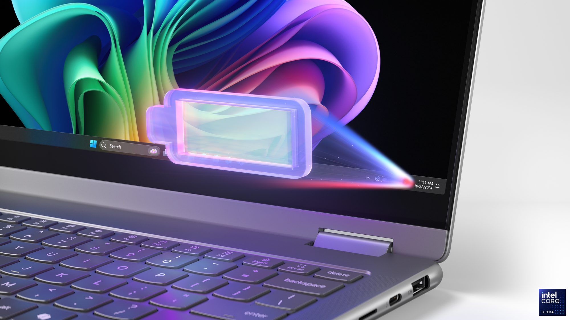 Lenovo Yoga 7 2-in-1 14ILL10 | Luna Grey | 14 " | OLED | Touchscreen | WUXGA | 1920 x 1200 pixels | Intel Core Ultra 7 | 256V | 16 GB | Soldered LPDDR5x | Solid-state drive capacity 512 GB | Intel Arc Graphics 140V | Windows 11 Home | 802.11be | Bluetooth version 5.4 | Keyboard language English | Keyboard backlit | Warranty 24 month(s) | Battery warranty 12 month(s) - Image 39