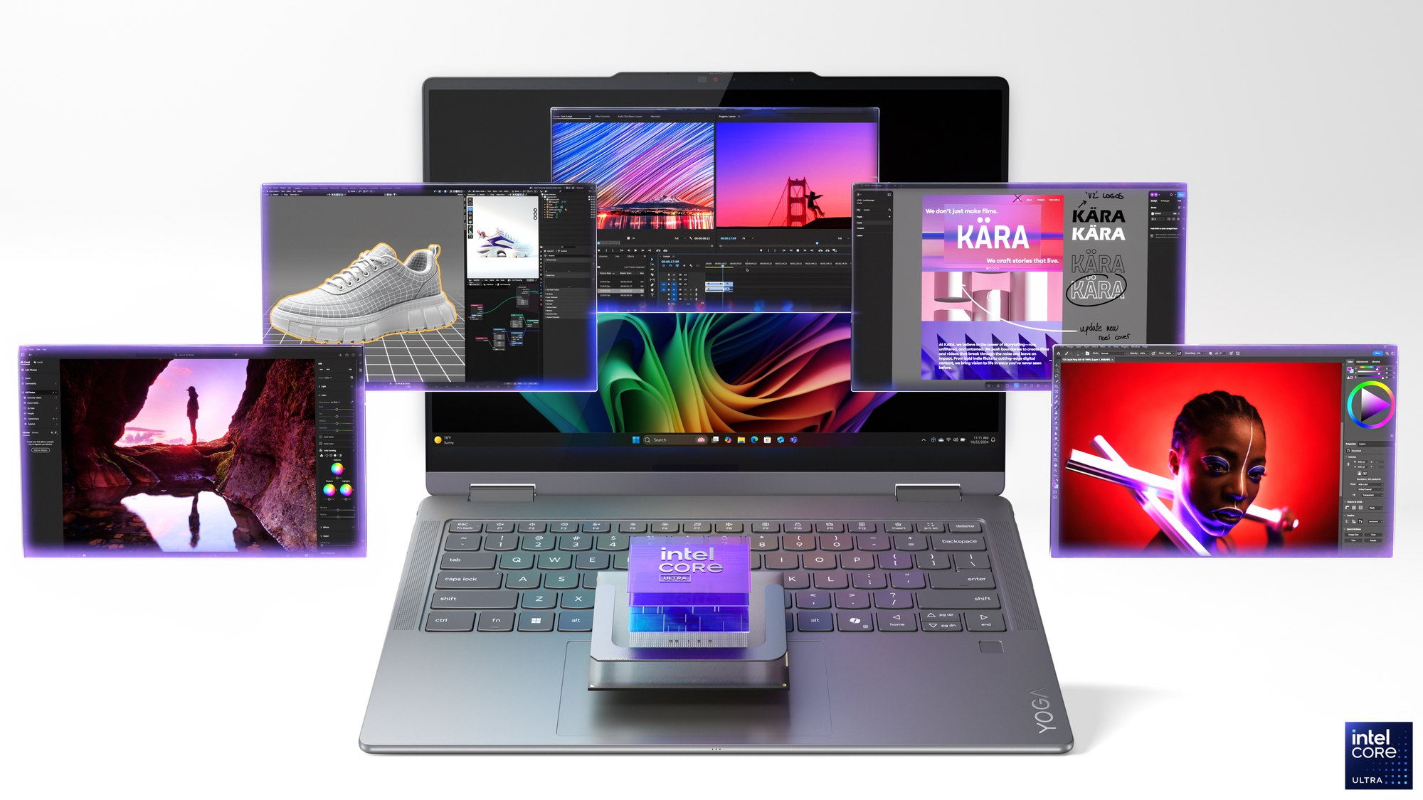 Lenovo Yoga 7 2-in-1 14ILL10 | Luna Grey | 14 " | OLED | Touchscreen | WUXGA | 1920 x 1200 pixels | Intel Core Ultra 7 | 256V | 16 GB | Soldered LPDDR5x | Solid-state drive capacity 512 GB | Intel Arc Graphics 140V | Windows 11 Home | 802.11be | Bluetooth version 5.4 | Keyboard language English | Keyboard backlit | Warranty 24 month(s) | Battery warranty 12 month(s) - Image 40