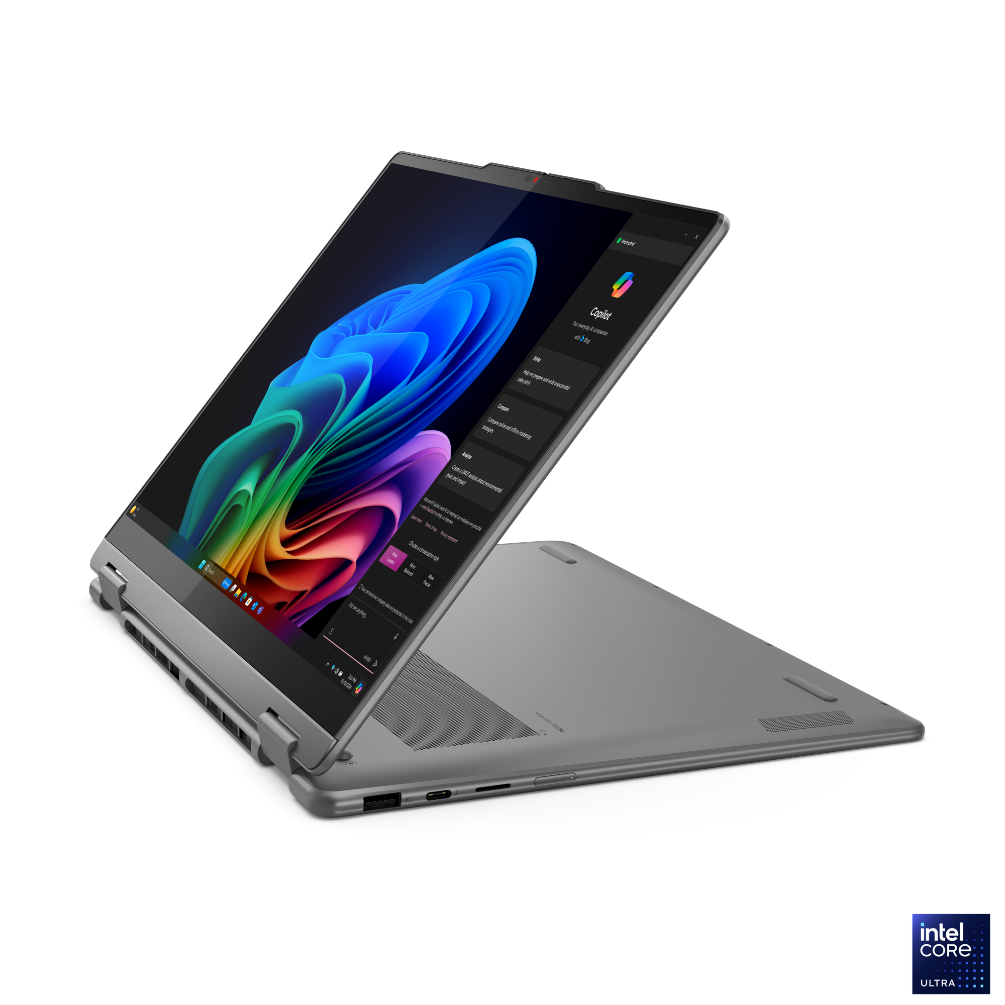 Lenovo Yoga 7 2-in-1 14ILL10 | Luna Grey | 14 " | OLED | Touchscreen | WUXGA | 1920 x 1200 pixels | Glossy | Intel Core Ultra 5 | 226V | 16 GB | Soldered LPDDR5x | Solid-state drive capacity 512 GB | Intel Arc Graphics | Windows 11 Home | 802.11be | Bluetooth version 5.4 | Keyboard language Nordic | Keyboard backlit | Warranty 24 month(s) | Battery warranty 12 month(s) - Image 33