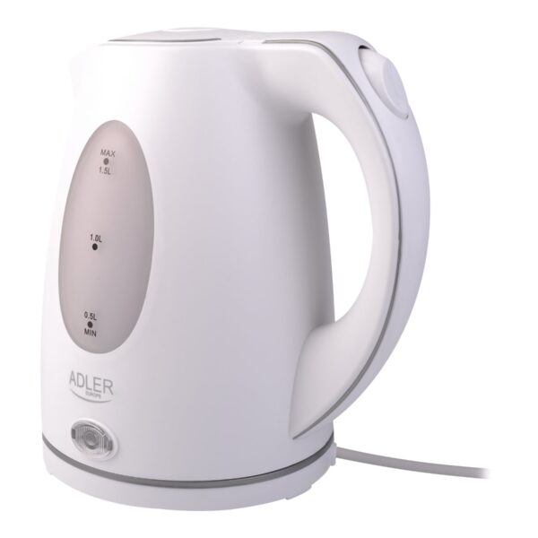 Adler | Kettle | AD 1207 | Standard | 2000 W | 1.5 L | Plastic | 360° rotational base | White